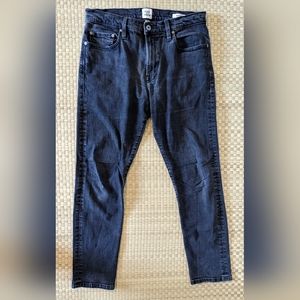 Flint and Tinder Slim Tapered Stretch Jeans Faded Black Mens Size 33 Made in USA